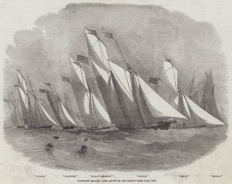 Lowestoft-Regatta, die Überprüfung der Yachten von Edwin Weedon
