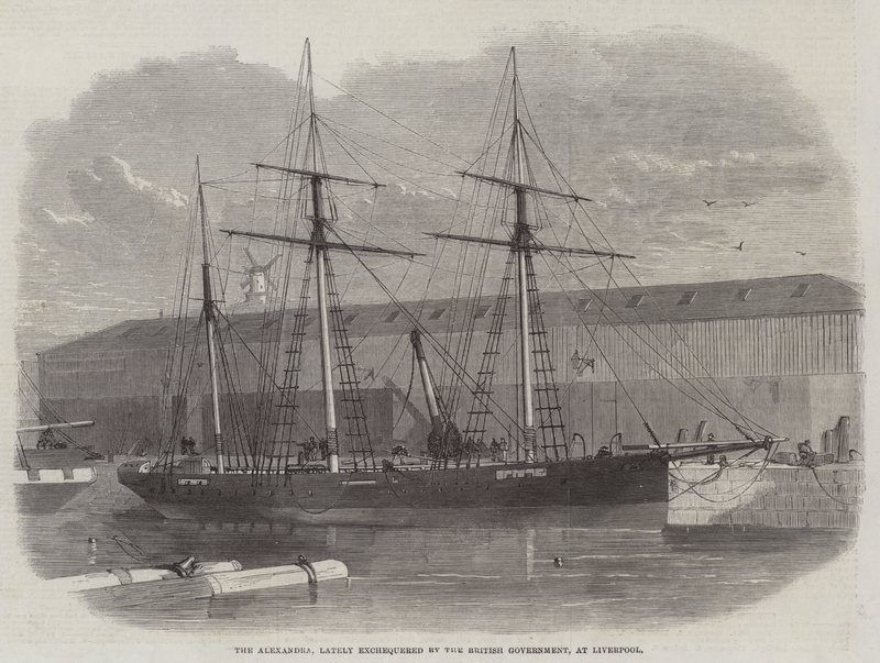 Die Alexandra, kürzlich vom britischen Staat beschlagnahmt, in Liverpool von Edwin Weedon