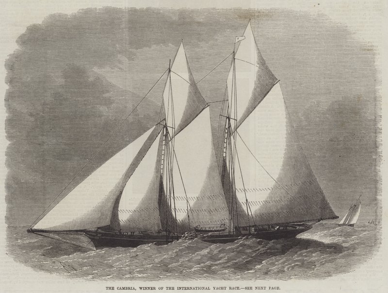 Die Cambria, Gewinner des Internationalen Yacht-Rennens von Edwin Weedon