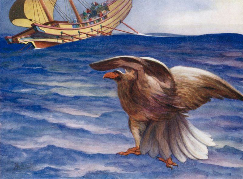Er rief Adler! und wurde ein Adler und flog ins Schiff von Edwin Arthur Norbury