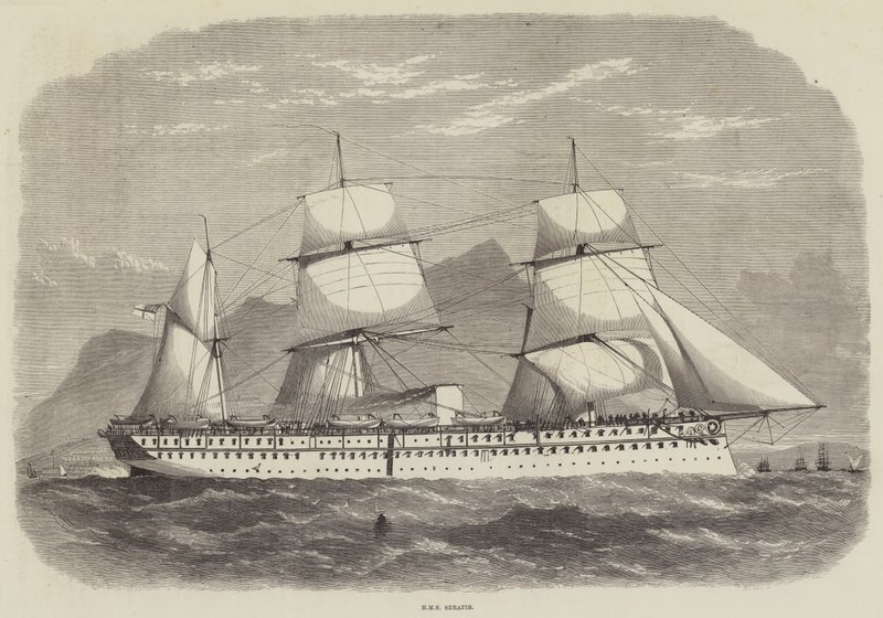 Indien und der Prinz von Wales, HMS Serapis von Edwin Weedon