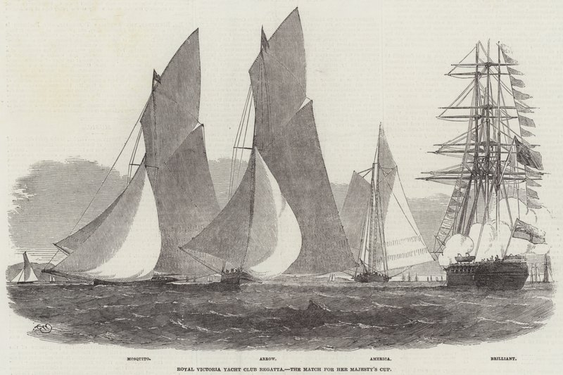 Royal Victoria Yacht Club Regatta, das Rennen um den Pokal Ihrer Majestät von Edwin Weedon