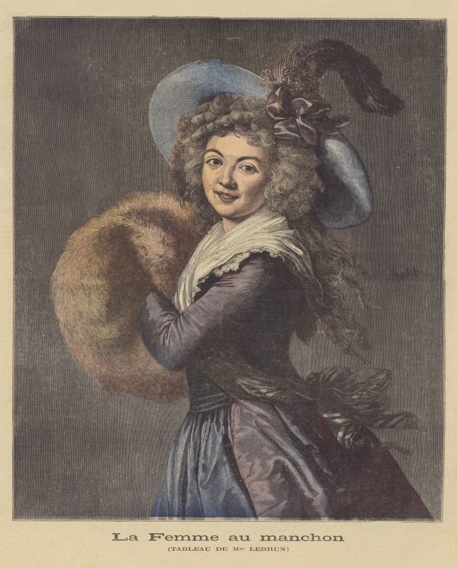 Die Dame mit dem Muff von Elisabeth Louise Vigee Lebrun