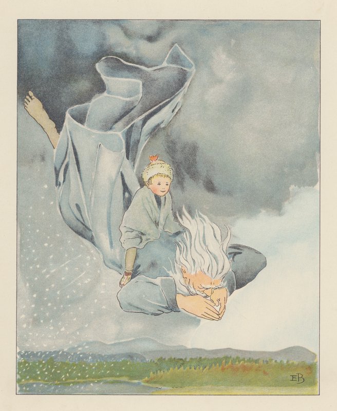 Illustration für Blondchen in Blüten von Elsa Beskow