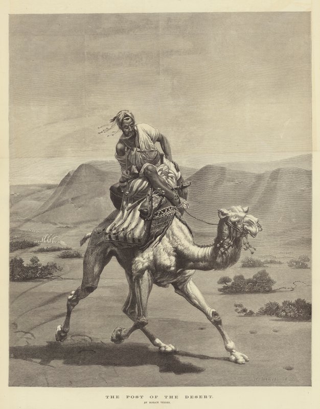 Der Posten der Wüste von Emile Jean Horace Vernet