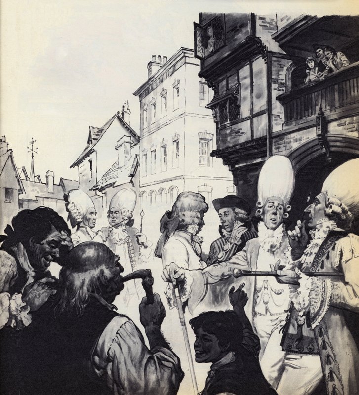 Macaronis waren eine der Sehenswürdigkeiten von London und Bath von English School