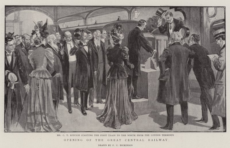 Eröffnung der Great Central Railway von English School