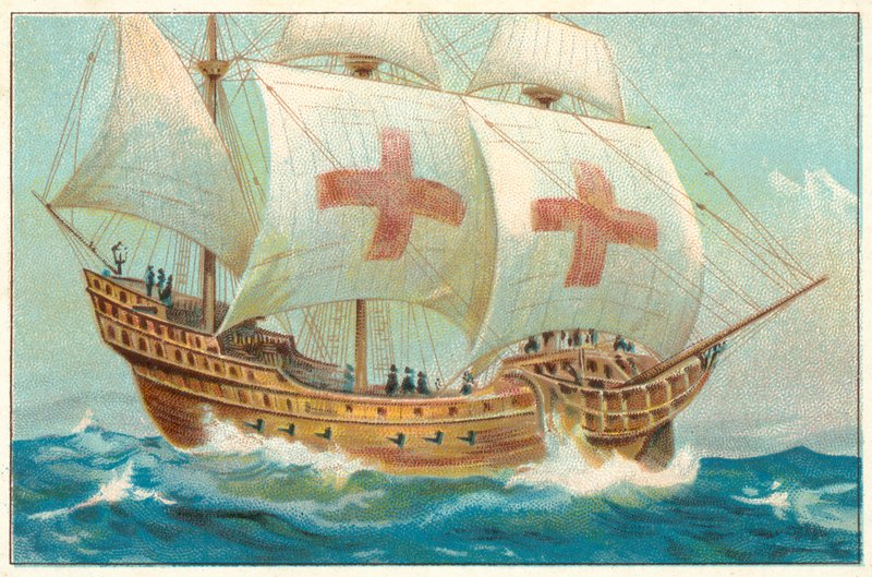 Die Golden Hind, Sir Francis Drakes Flaggschiff von English School