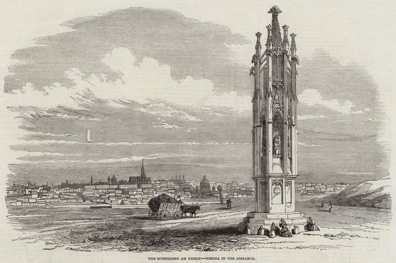 Die Spinnerin am Kreuz, Wien in der Ferne von English School