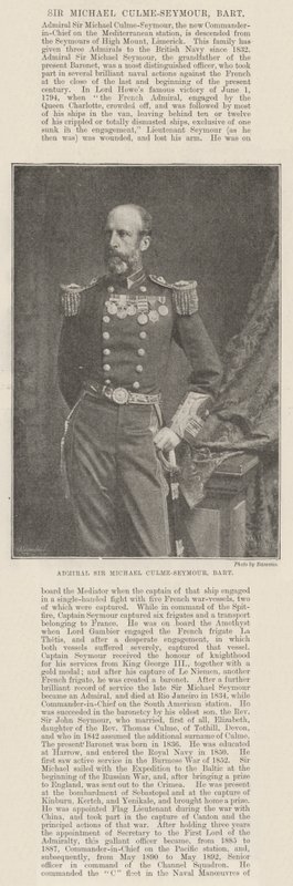 Admiral Sir Michael Culme-Seymour, Baronet von English Photographer
