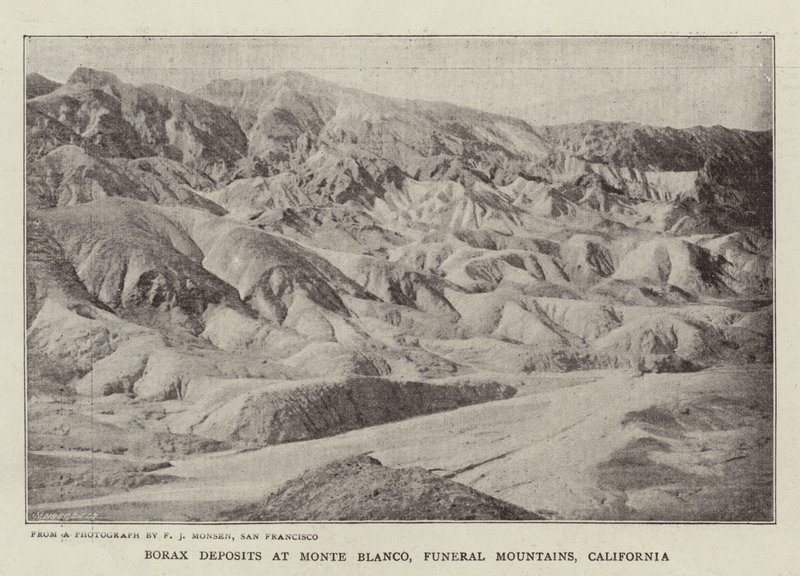 Boraxvorkommen am Monte Blanco, Funeral Mountains, Kalifornien von English Photographer