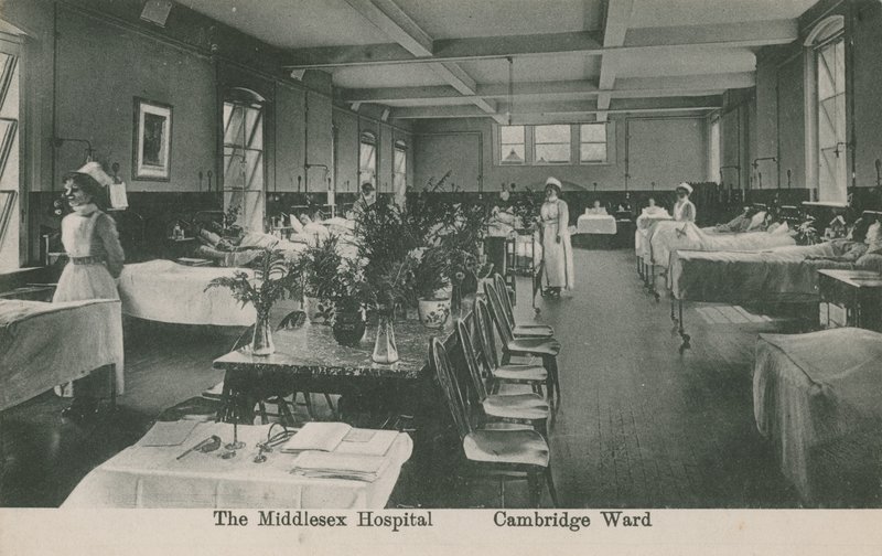 Cambridge Ward, The Middlesex Hospital, London von English Photographer