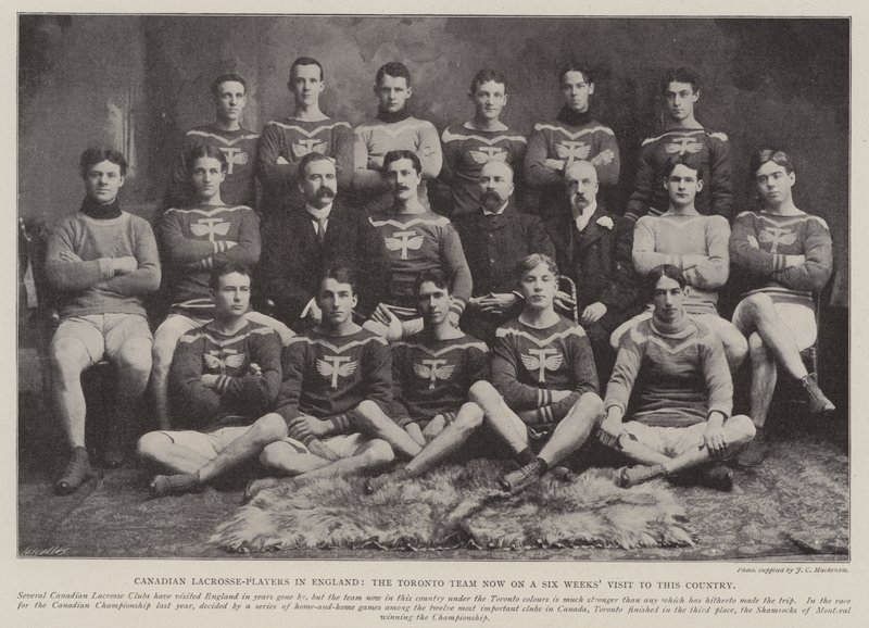 Kanadische Lacrosse-Spieler in England, das Toronto-Team auf einem sechswöchigen Besuch in diesem Land von English Photographer