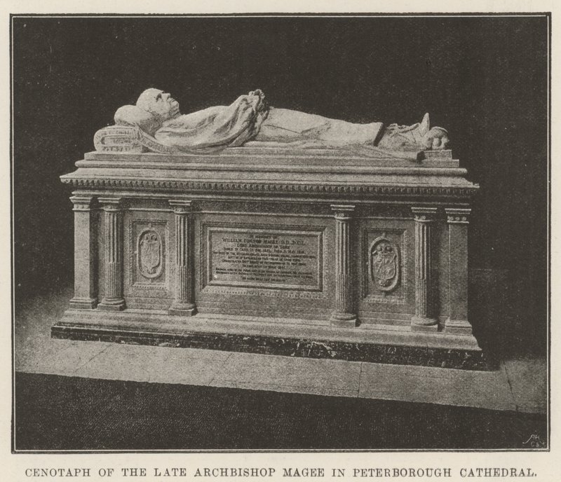 Kenotaph des verstorbenen Erzbischofs Magee in der Kathedrale von Peterborough von English Photographer