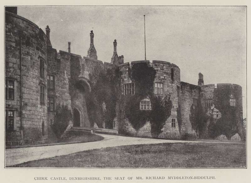 Chirk Castle, Denbighshire, der Sitz von Mr. Richard Myddleton-Biddulph von English Photographer