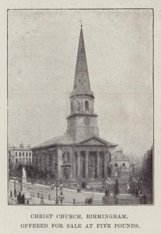 Christ Church, Birmingham, zum Verkauf für fünf Pfund angeboten von English Photographer