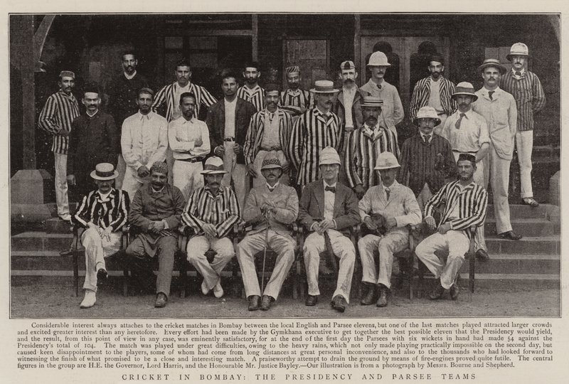 Cricket in Bombay, die Präsidentschafts- und Parsee-Teams von English Photographer