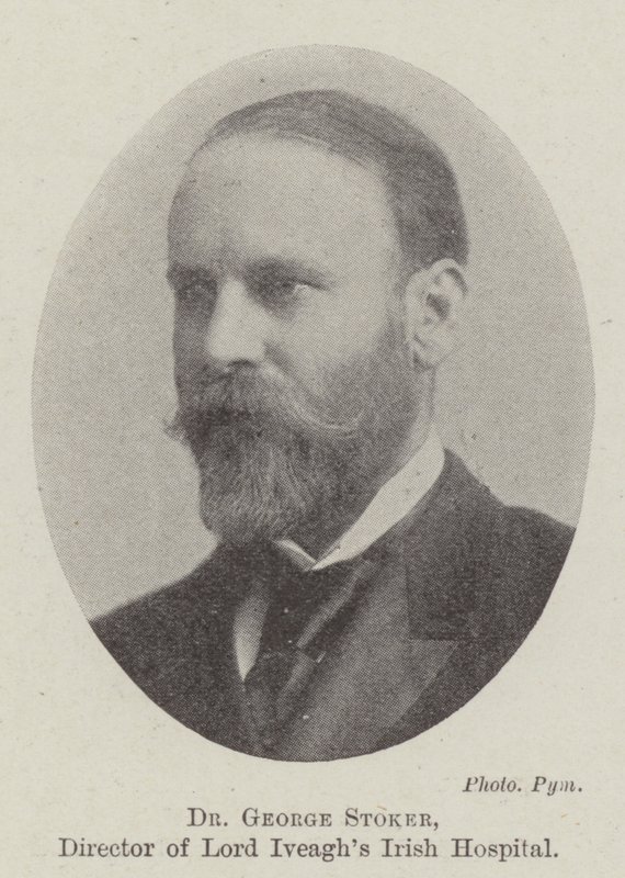 Dr. George Stoker, Direktor des Lord Iveaghs Irish Hospital von English Photographer