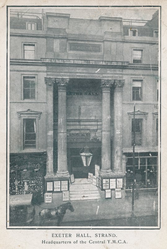 Exeter Hall, Strand, Hauptquartier der Central YMCA von English Photographer
