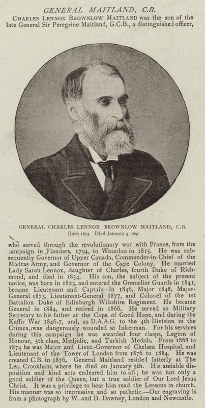 General Charles Lennox Brownlow Maitland, CB von English Photographer