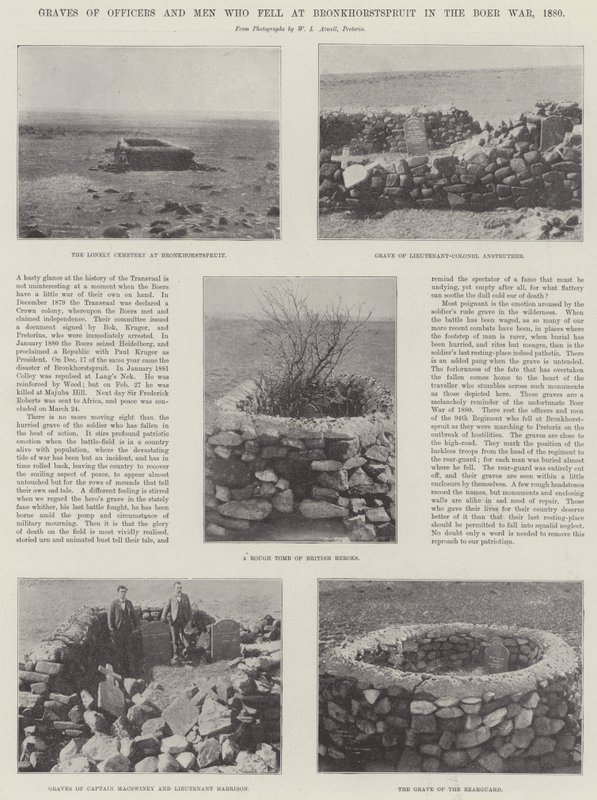 Gräber von Offizieren und Männern, die im Burenkrieg 1880 bei Bronkhorstspruit gefallen sind von English Photographer