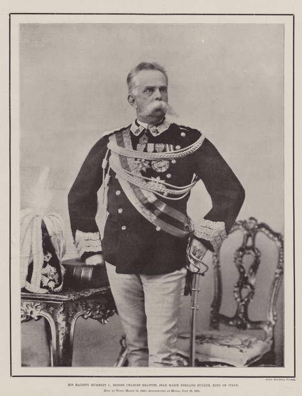 Seine Majestät Humbert I., Renier Charles Emanuel Jean Marie Fernand Eugene, König von Italien von English Photographer
