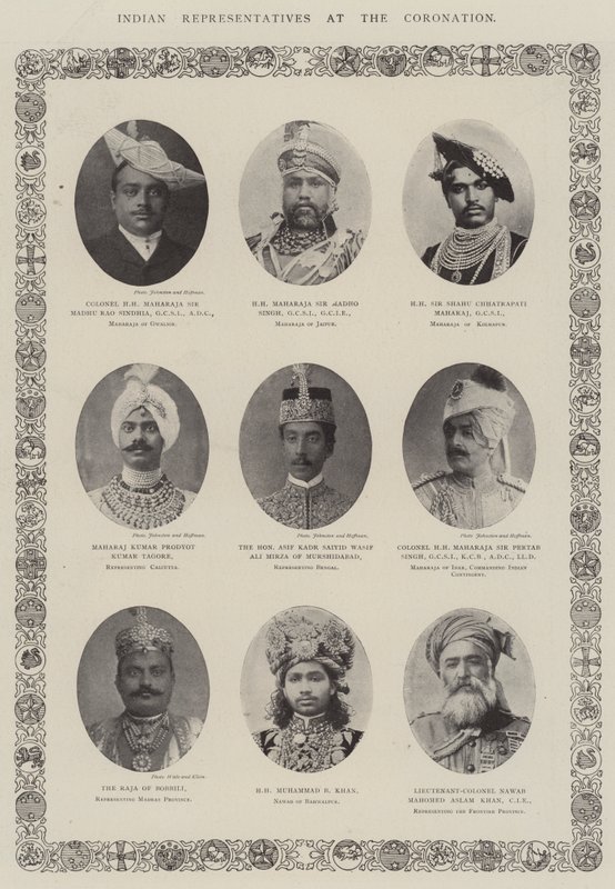 Indische Vertreter bei der Krönung von English Photographer