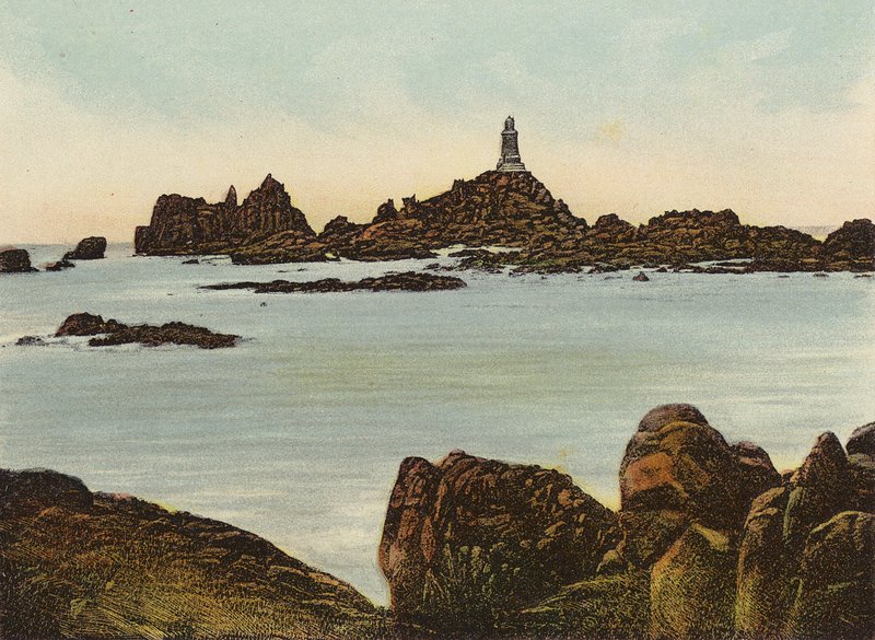 Jersey: Corbiere-Leuchtturm (Farbfoto) von English Photographer