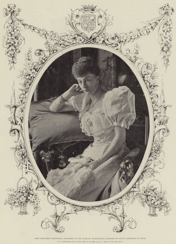Lady Margaret Grosvenor, Tochter des Herzogs von Westminster, verheiratet mit Prinz Adolphus von Teck von English Photographer