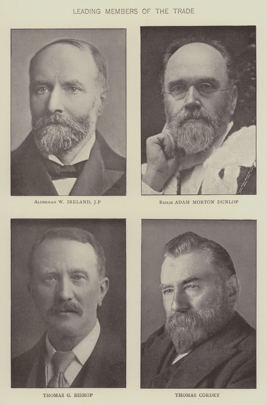 Führende Mitglieder des Lebensmittelhandels (s/w Foto) von English Photographer