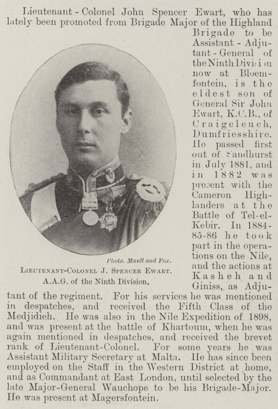 Oberstleutnant J. Spencer Ewart, AAG der Neunten Division von English Photographer