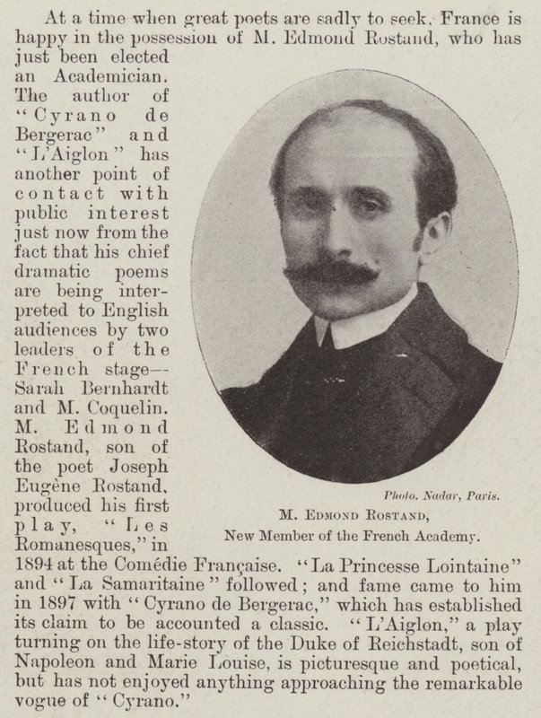 M. Edmond Rostand, neues Mitglied der französischen Akademie von English Photographer