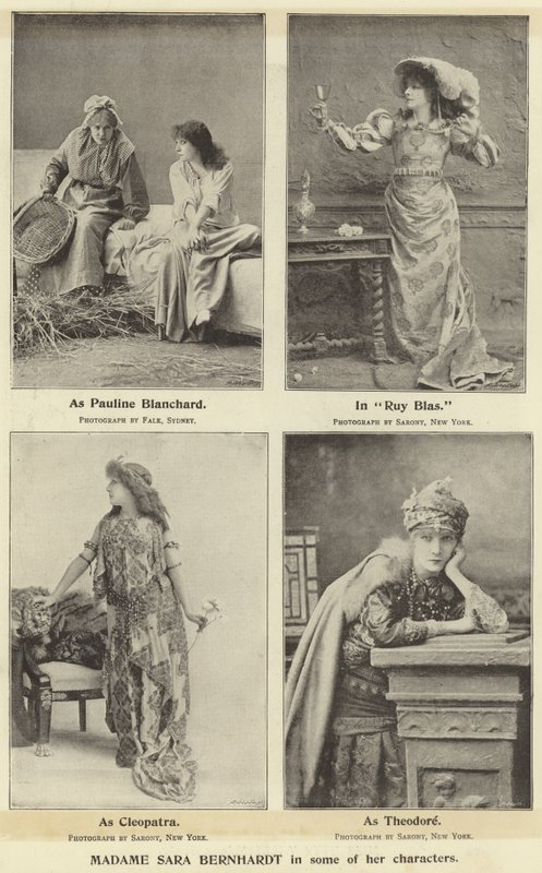 Madame Sara Bernhardt in einigen ihrer Rollen von English Photographer