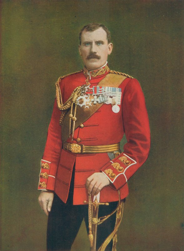 Generalmajor Hector A. MacDonald. Kommandant der 3. (Highland) Brigade mit Lord Methuen von English Photographer