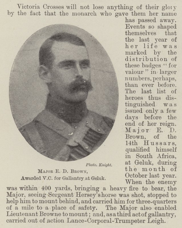 Major E D Brown, mit dem Victoria-Kreuz für Tapferkeit in Geluk ausgezeichnet von English Photographer