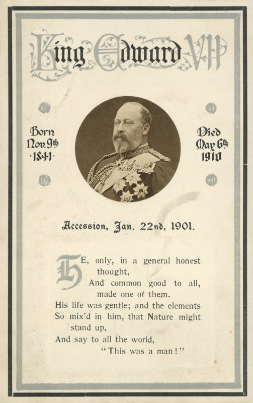 Gedenkkarte, König Edward VII von English Photographer