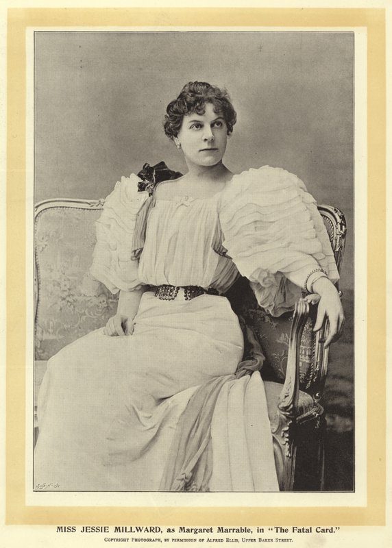 Miss Jessie Millward als Margaret Marrable in The Fatal Card von English Photographer