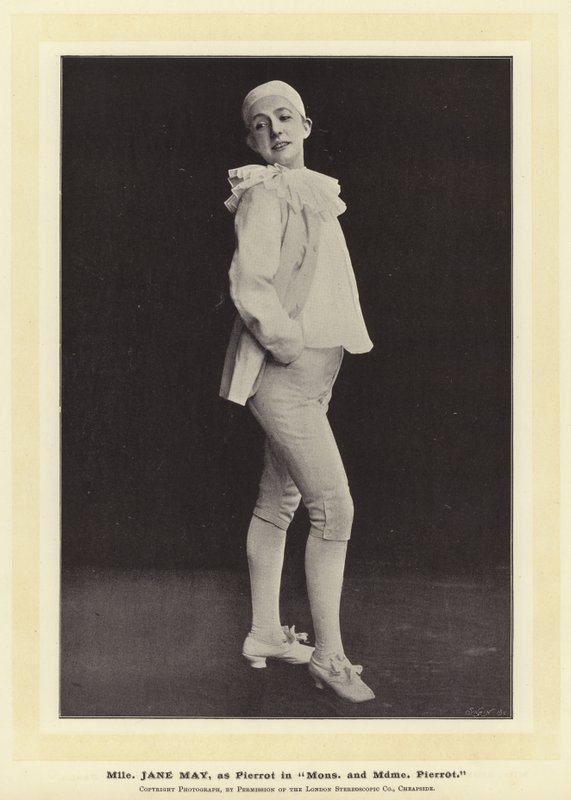 Mlle Jane May als Pierrot in Monsieur und Madame Pierrot von English Photographer