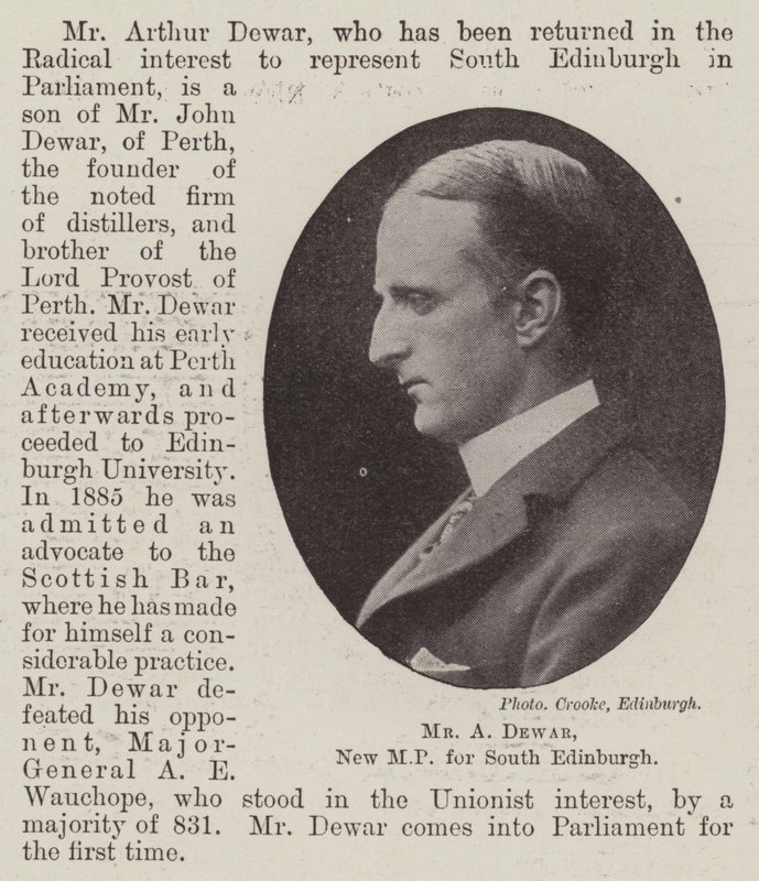 Herr A. Dewar, neuer Abgeordneter für Süd-Edinburgh von English Photographer