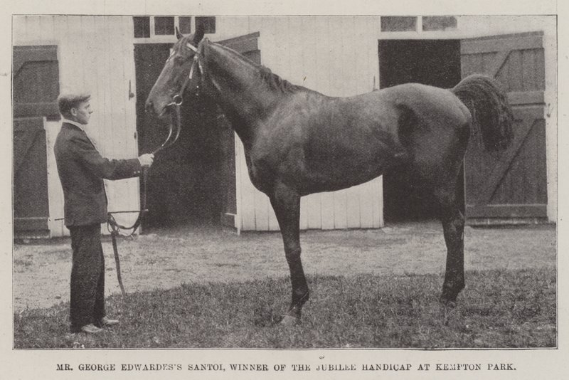 Mr George Edwardess Santoi, Gewinner des Jubiläums-Handicaps im Kempton Park von English Photographer