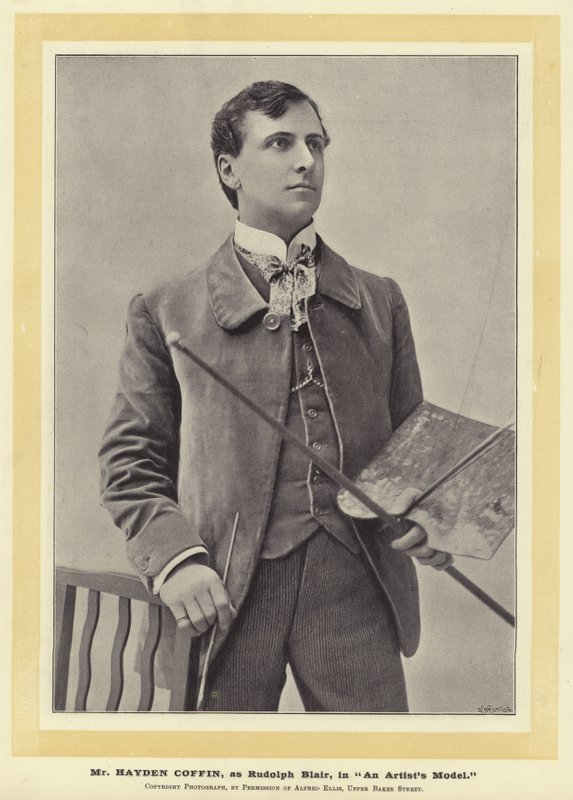Mr Hayden Coffin als Rudolph Blair in Ein Künstler Modell von English Photographer