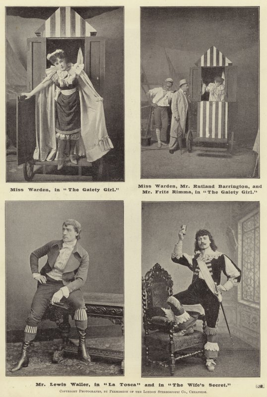 Mr Lewis Waller in La Tosca und in Das Geheimnis der Frau von English Photographer