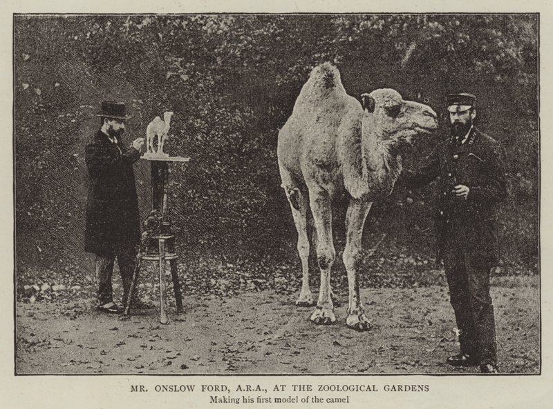Mr Onslow Ford, ARA, im Zoologischen Garten von English Photographer