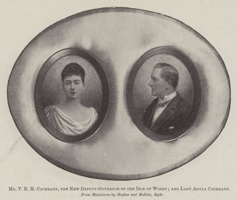 Mr T B H Cochrane, der neue Vizegouverneur der Isle of Wight; und Lady Adela Cochrane von English Photographer