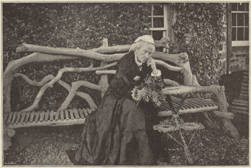 Mrs. Gladstone im Garten von Blackcraig Castle von English Photographer