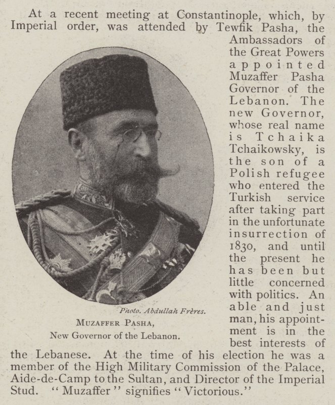 Muzaffer Pascha, neuer Gouverneur des Libanon von English Photographer
