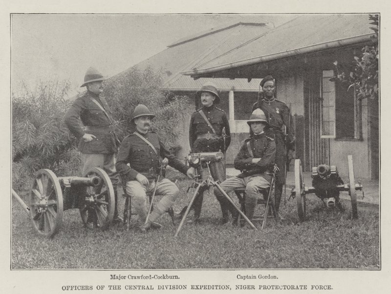Offiziere der Central Division Expedition, Niger Protectorate Force von English Photographer