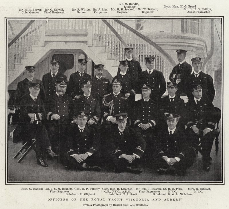 Offiziere der königlichen Yacht Victoria und Albert von English Photographer