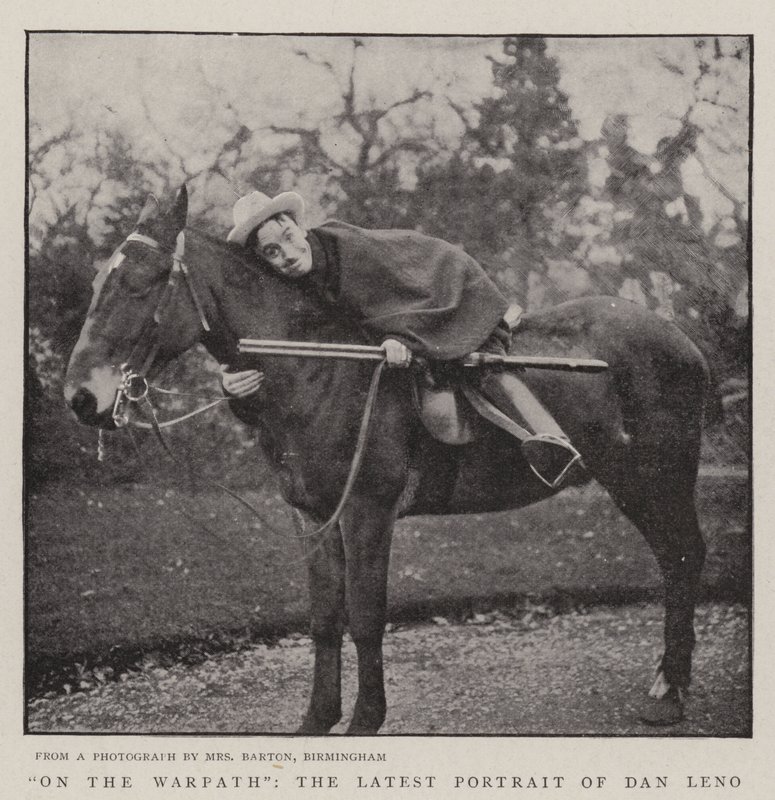 Auf dem Kriegspfad, das neueste Porträt von Dan Leno von English Photographer