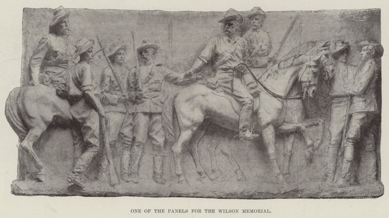 Eines der Paneele für das Wilson-Denkmal von English Photographer